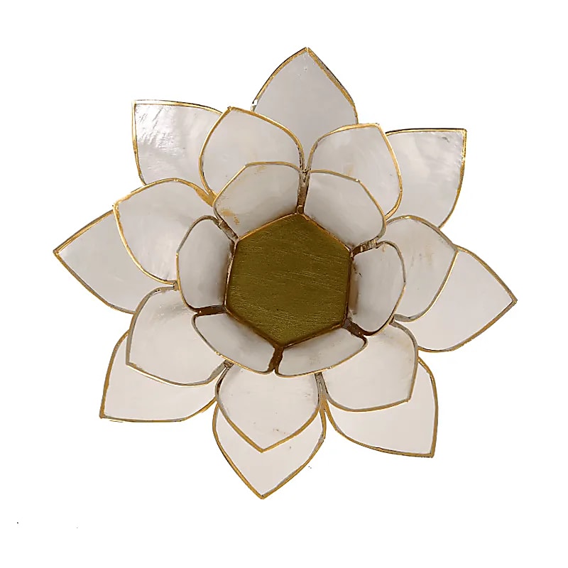 Lotus sfeerlicht naturel groot Capiz schelpen