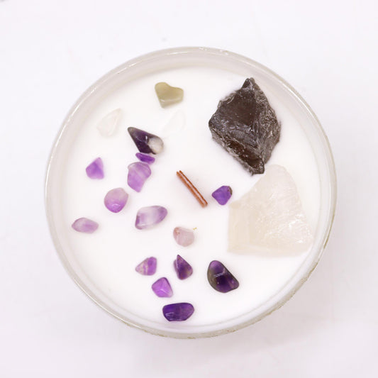 Chakra Kristallen Kaarsen - Kroonchakra
