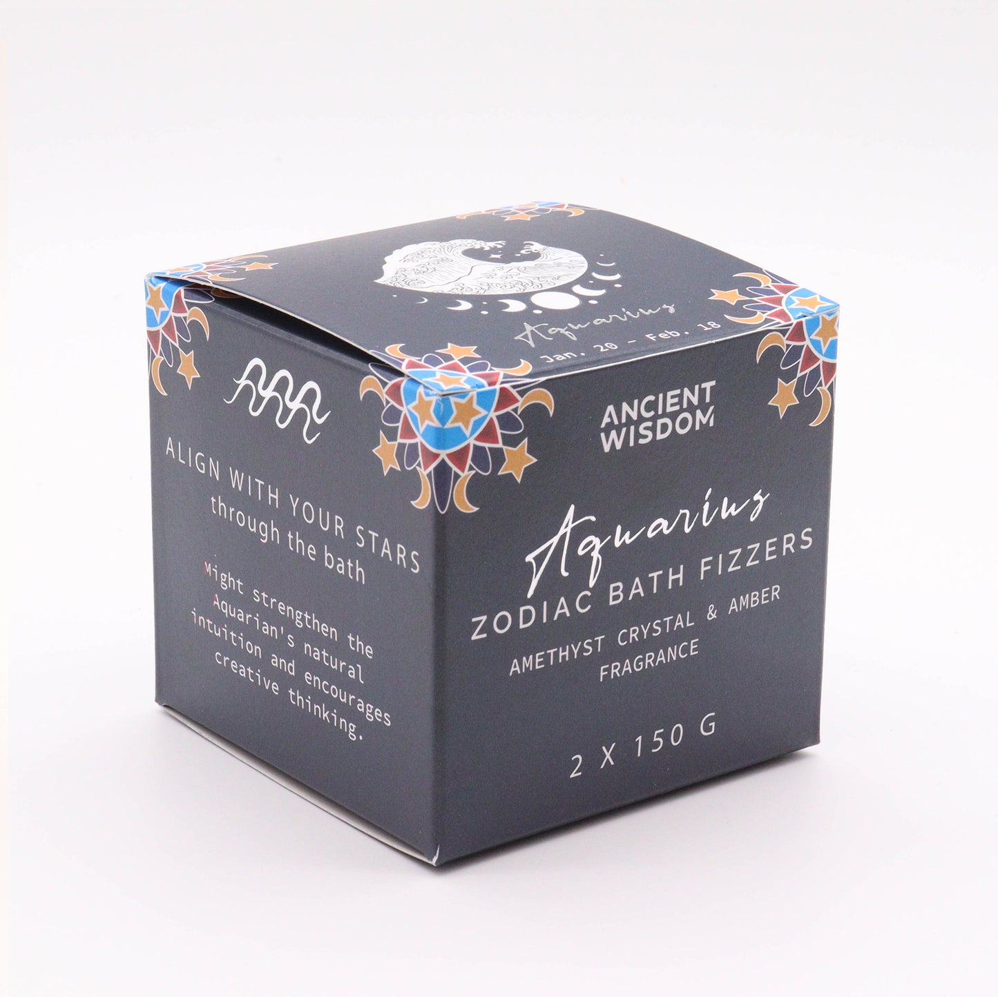 Aquarius Zodiac Bath Bombs - Set of 2 with Horoscope