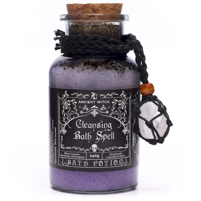 Oude Heks Bad Toverdrank & Rotskristal Amulet - Reiniging