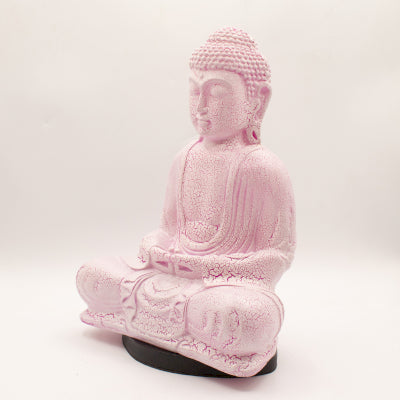 Meditatie Boeddha Lamp Cherry Crackle - Ovale Standaard