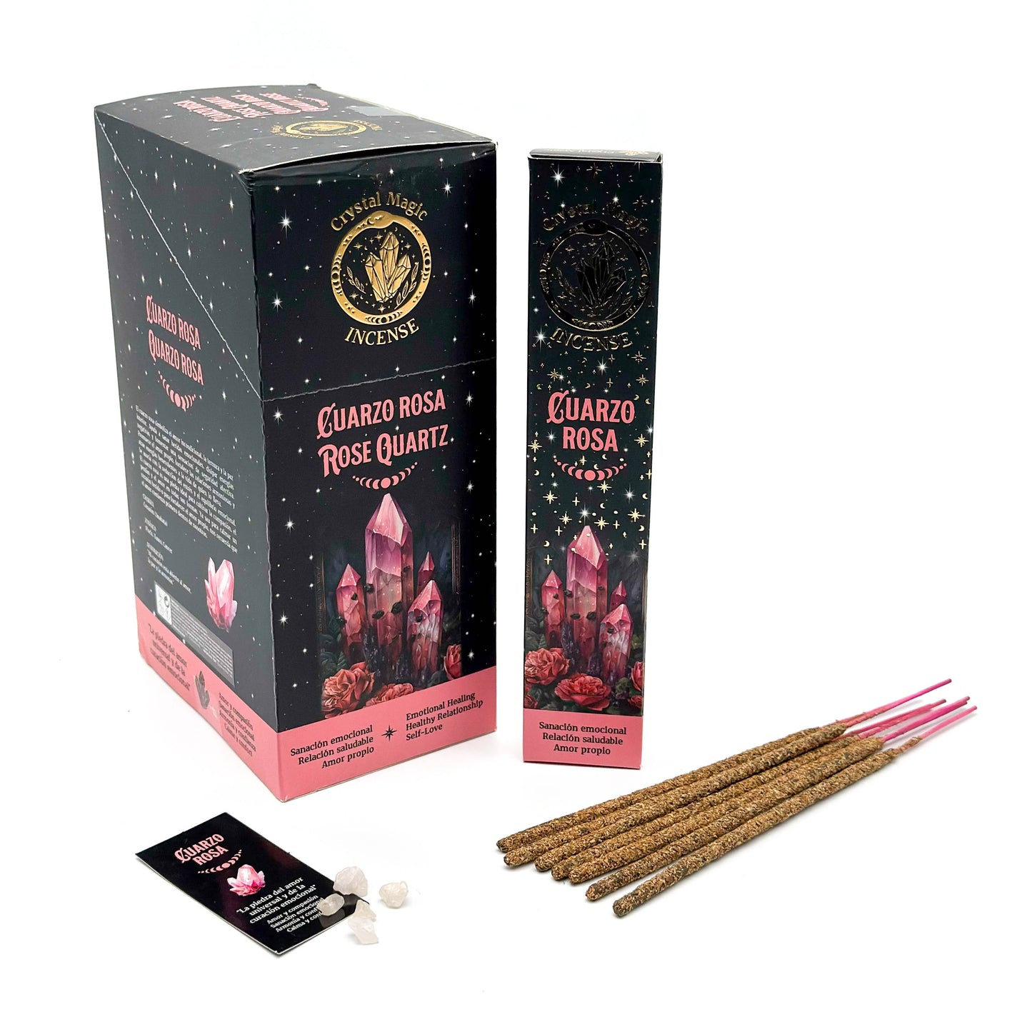 Magische Kristallen Wierook Rozenkwarts 15g – Liefde, Zelfliefde & Hartgenezing