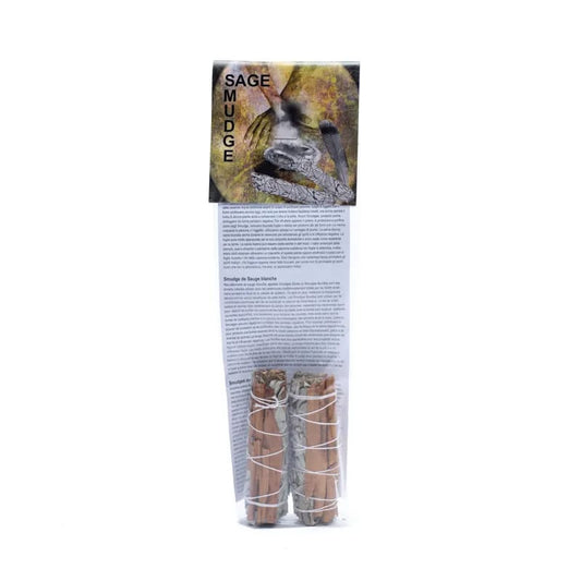 White Sage Smudge with Cinnamon | Set of 2 (S) | Amstercharmed