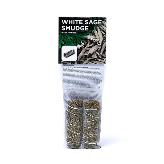 White Sage Smudge with Juniper | Set of 2 (S) | Amstercharmed