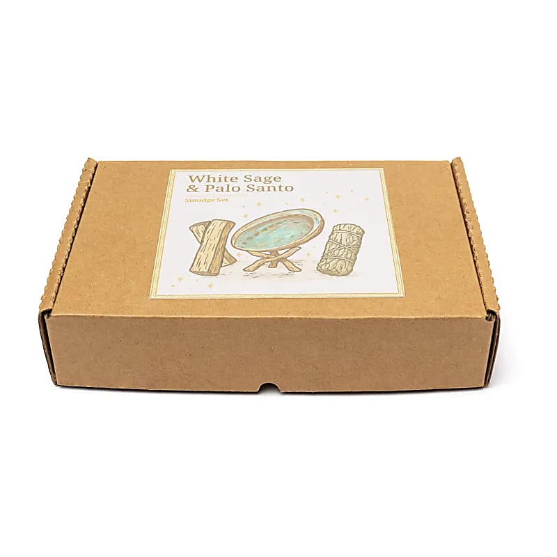 Smudge Set | Witte Salie & Palo Santo met Abalone Schelp | Amstercharmed