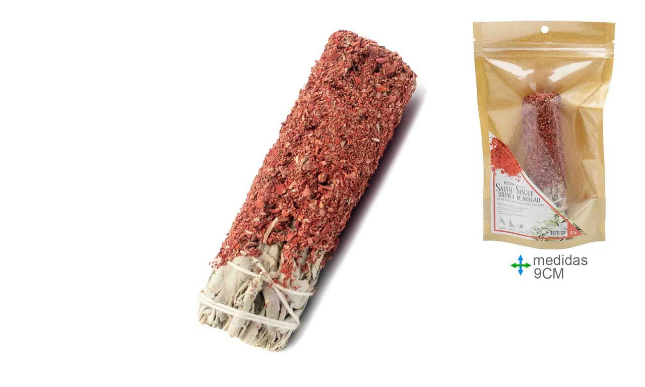 Smudge Stick Witte Salie & Drakenbloed 9cm – Reiniging & Bescherming