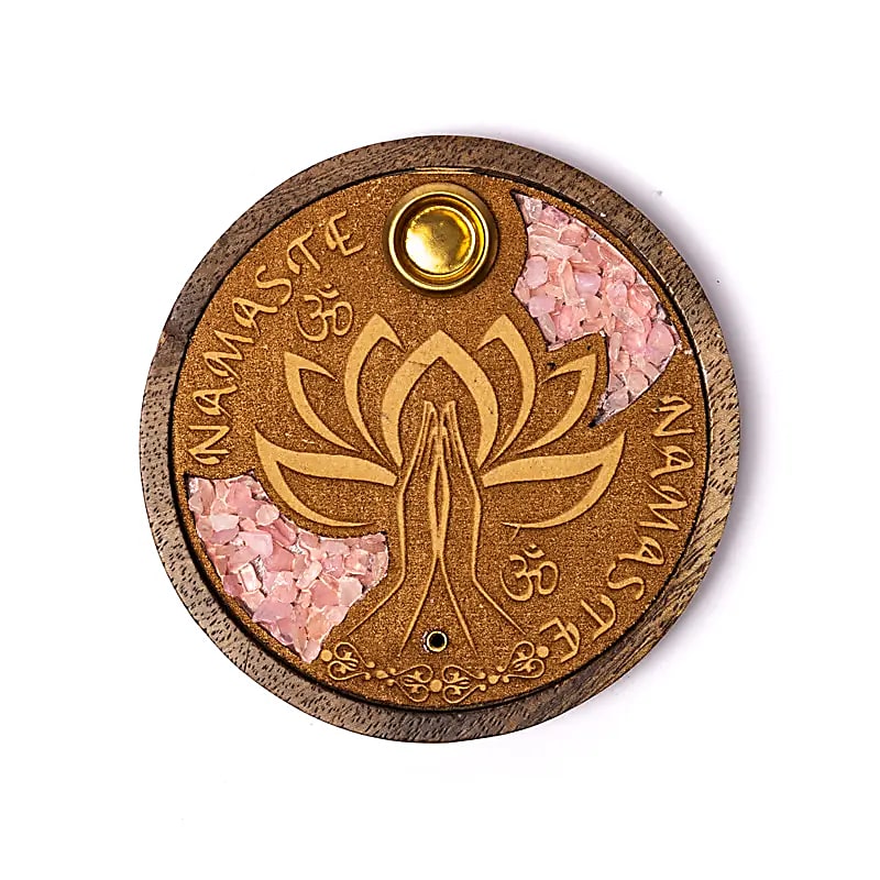 Wierookhouder Namaste | Met Rozenkwarts | Amstercharmed