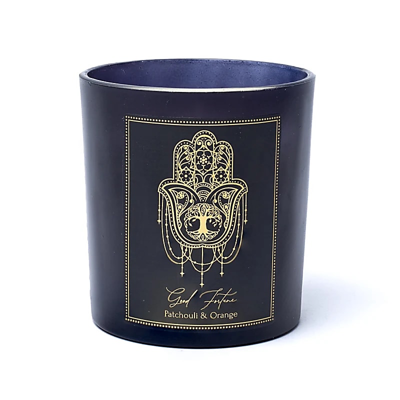 Manifestatiekaars Good Fortune in glas