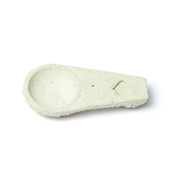 Sagrada Madre Wierookbrander Cement Pastelgroen Handgreep 9 cm Kom Ø 8 cm