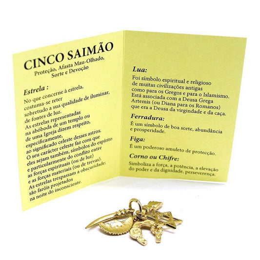 Goudkleurig gecombineerd Saimão-amulet – krachtig ritueel symbool