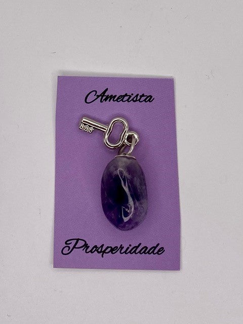 Amethist hanger voor voorspoed – circa 2 cm