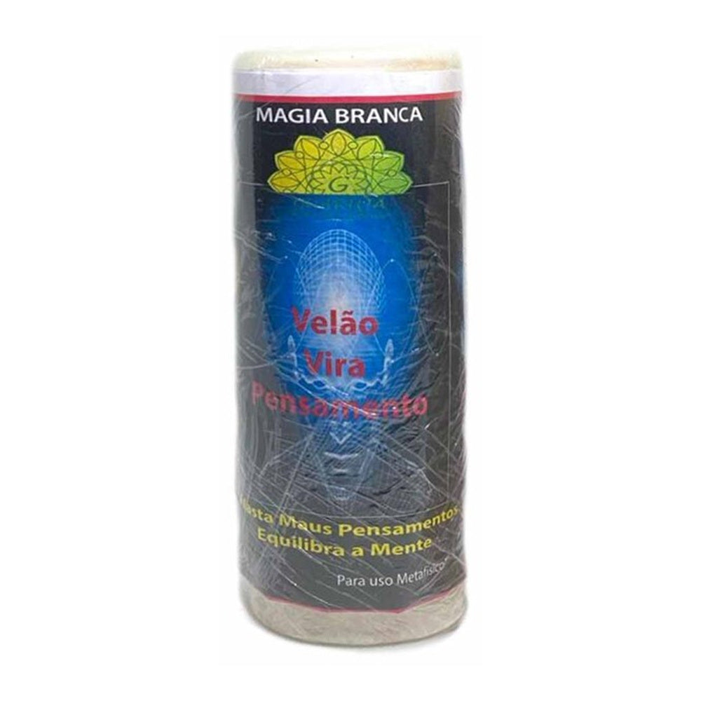 Vela Ervas Vira Pensamento – Kruidenkaars voor het Keren van Gedachten 14x6cm