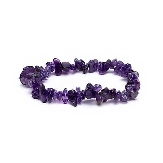 Armband amethist chips elastisch