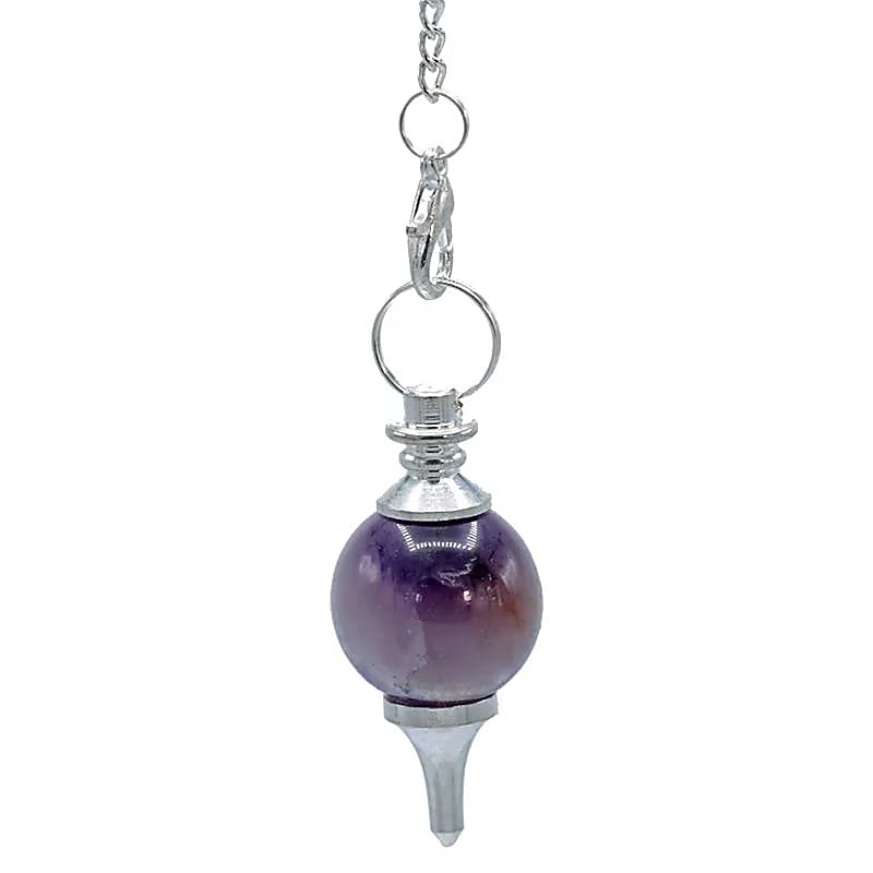 Kristallen Pendel Amethist & Metaal – Gepolijst voor Pendelen & Bescherming