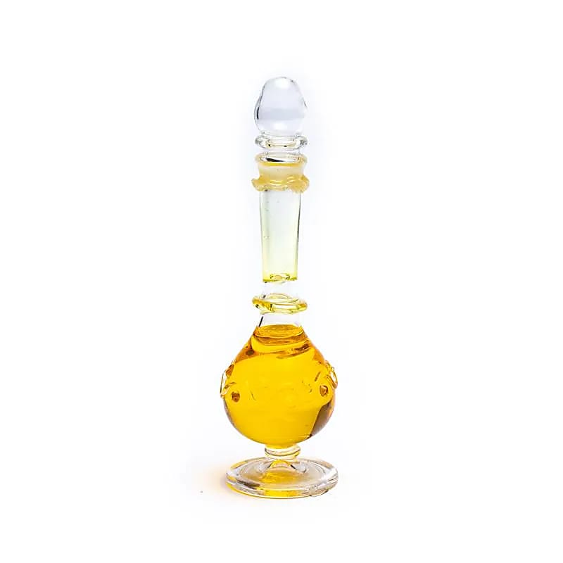 Fragrance oil in hand-blown bottle lily of the valley
