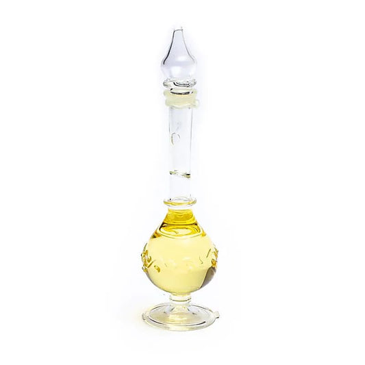Sandalwood & Vetiver Fragrance Oil – Hand-Blown Glass Bottle | Song of India