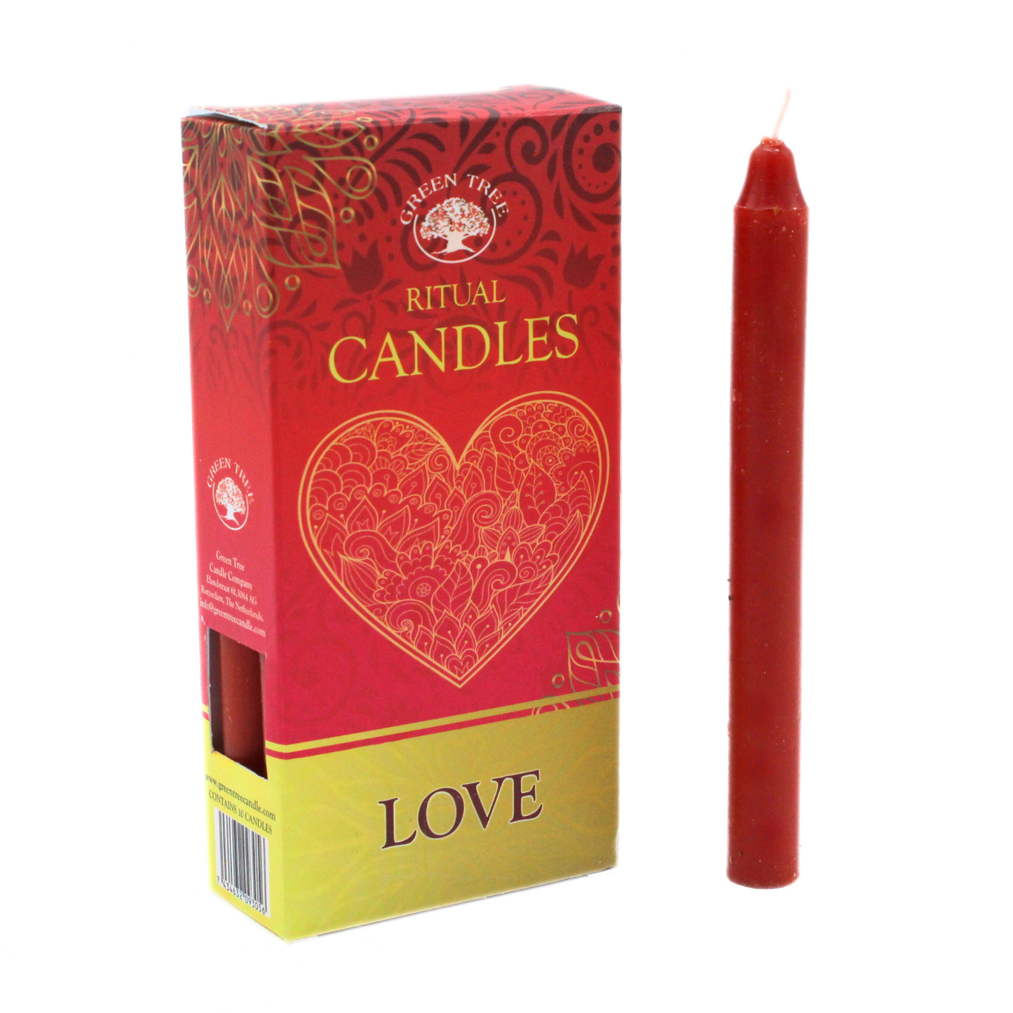 Green Tree Love Ritueelkaarsen – Set van 10