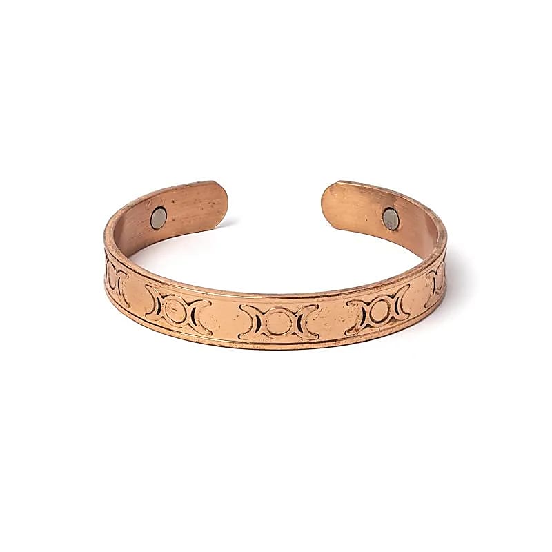 Koperen Armband met Maanfasen & Magneetjes | Spiritueel Sieraad