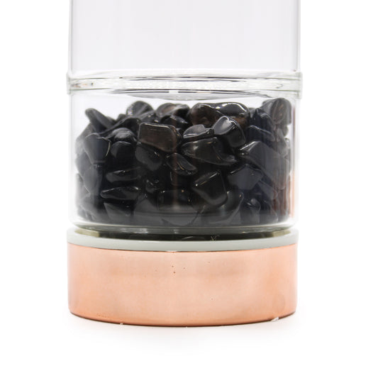 Kristallen glazen Thee-ei Fles- Rosé Goud - Onyx