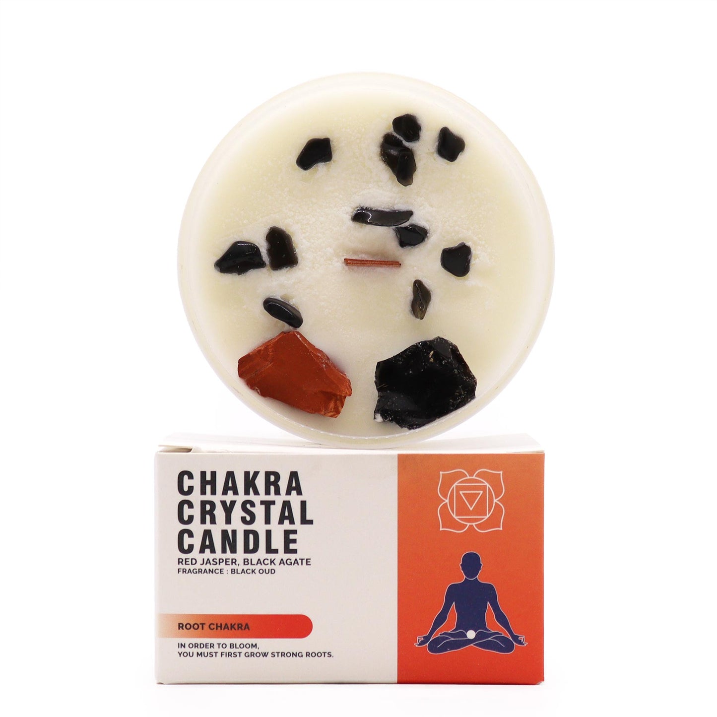 Chakra Kristallen Kaarsen - Wortelchakra