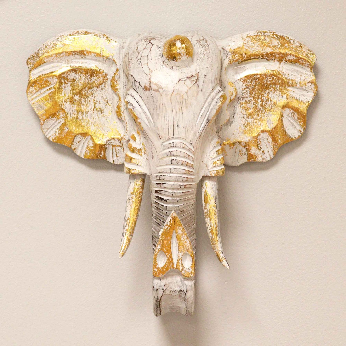 Grote Olifantenkop - Goud & Whitewash