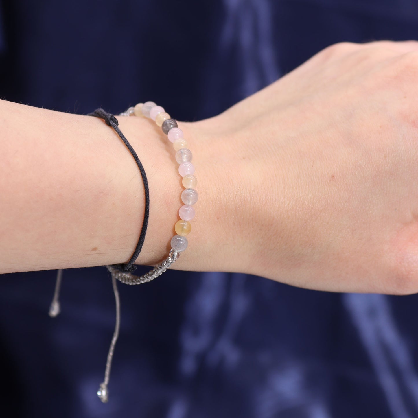 Zodiac Kristallen Kaars met Edelsteen Armband - Tweelingen