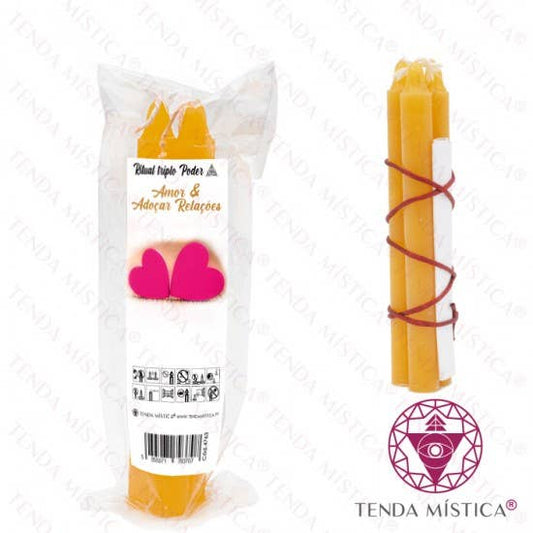 Triple Power Rituele Kaars – Liefde & Relaties