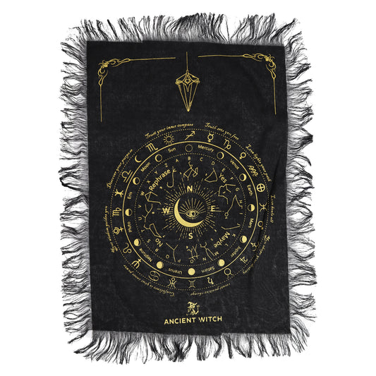 Pendel Waarzegdoek Alziend Oog | Zwart & Goud | Divinatie & Tarot