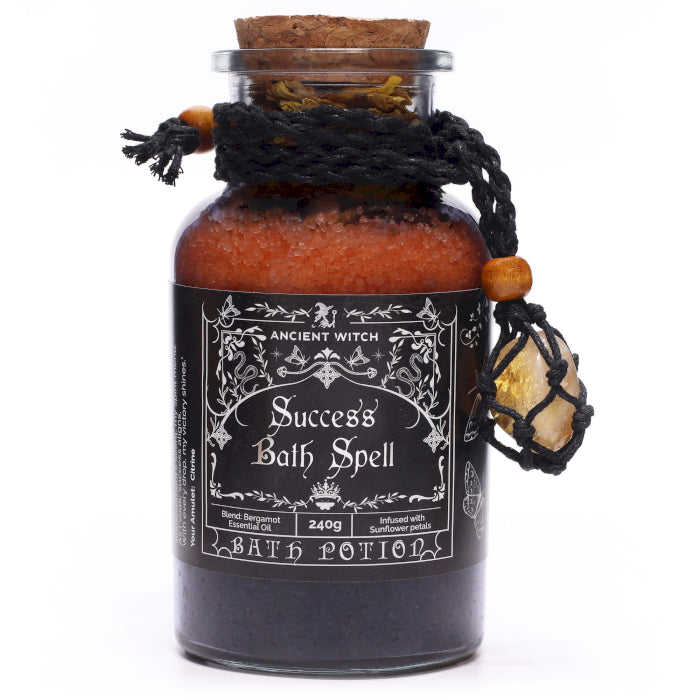 Oude Heks Bad Toverdrank & Citrien Kristal Amulet - Succes