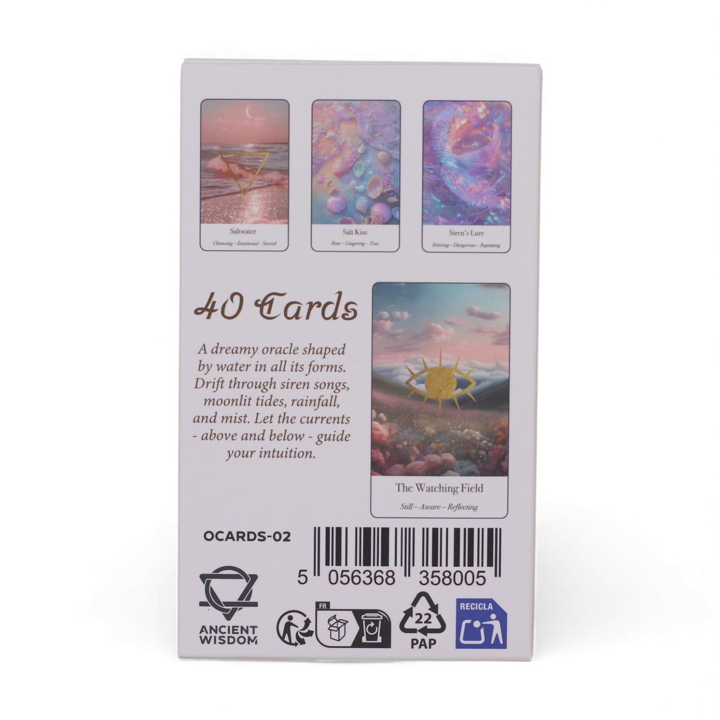 4x Ethereal Waters Oracle Cards – Sirens & Moonlight