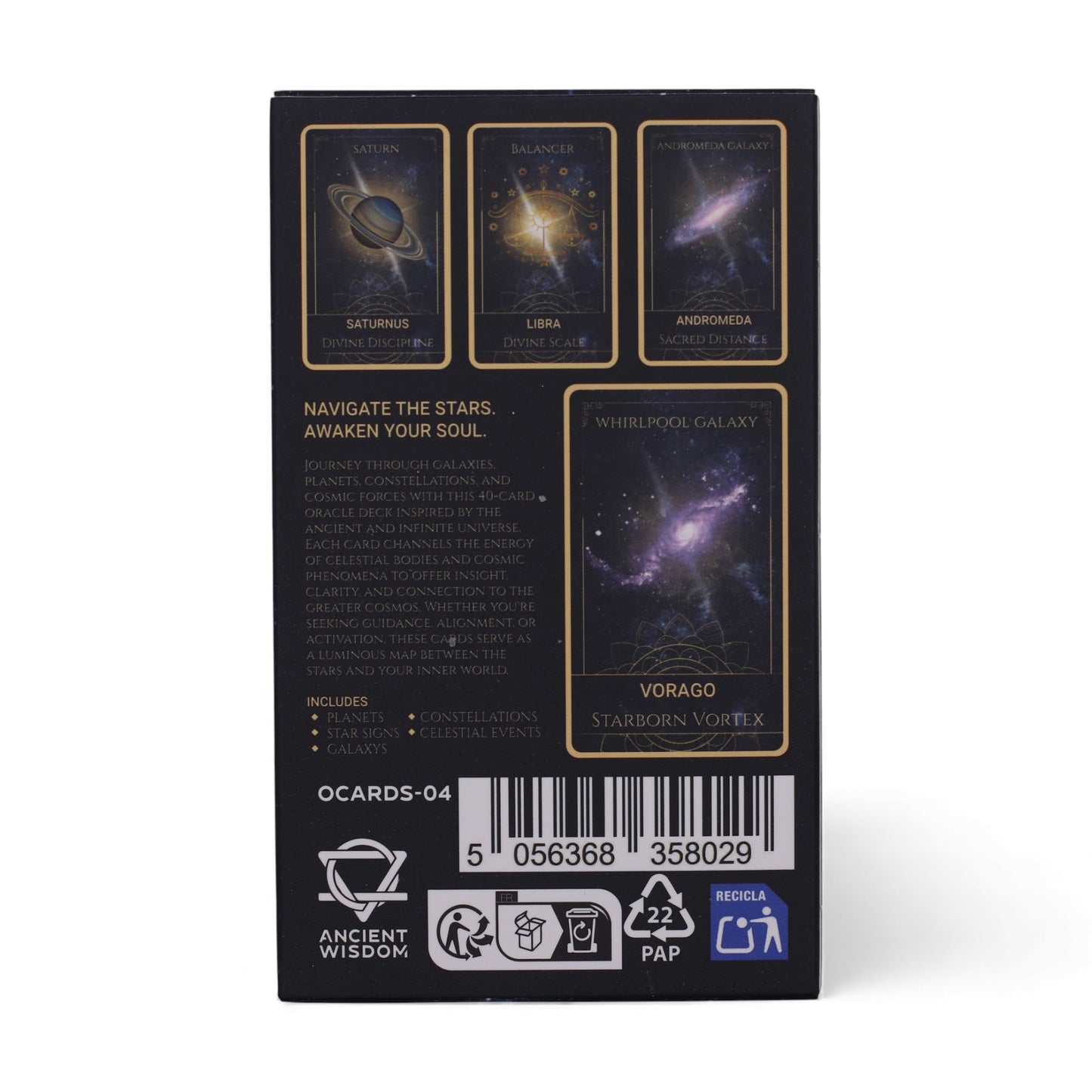 Celestial Energy Atlas Orakelkaarten | Kosmos & Sterrenbeelden | 40 Kaarten