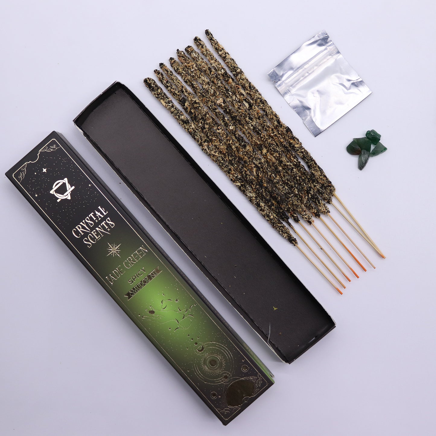 Jade Crystal Smudge Wierook Kruidig | Met Jade Kristal | Amstercharmed