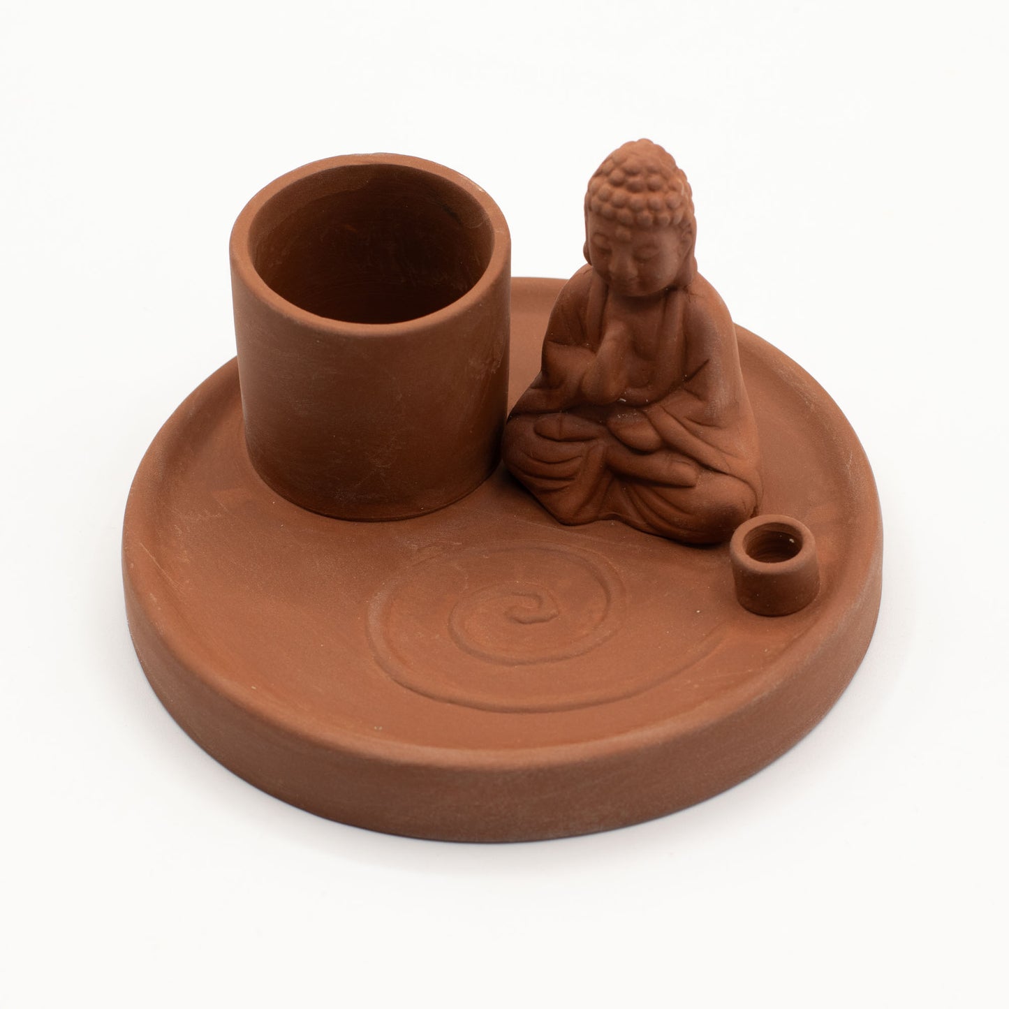 Boeddha Wierookhouder Terracotta | Wierookplaat Keramiek | Amstercharmed