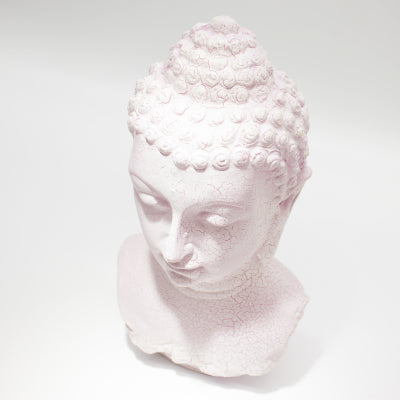 Boeddha Buste Lamp Cherry Crackle - Ovale Standaard