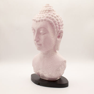 Boeddha Buste Lamp Cherry Crackle - Ovale Standaard