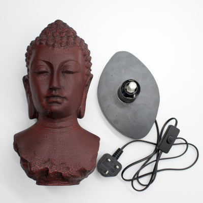 Boeddha Buste Lamp Molten Lava - Ovale Standaard