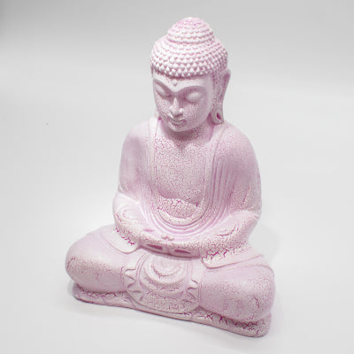 Meditatie Boeddha Lamp Cherry Crackle - Ovale Standaard