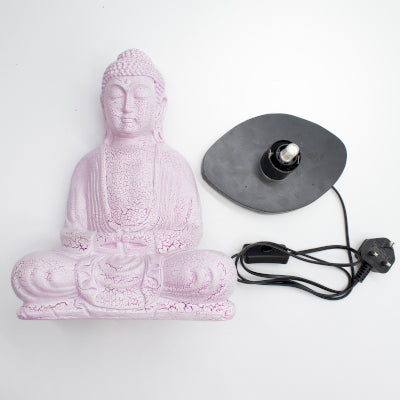 Meditatie Boeddha Lamp Cherry Crackle - Ovale Standaard