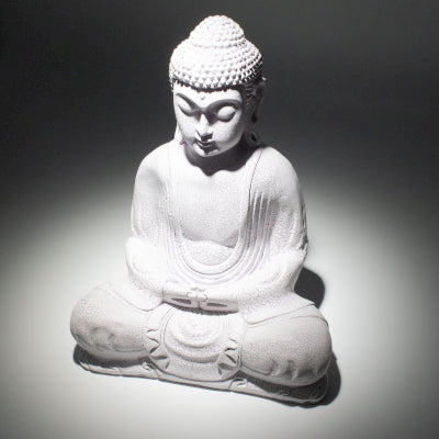 Meditatie Boeddha Lamp Lavender Crackle - Ovale Standaard