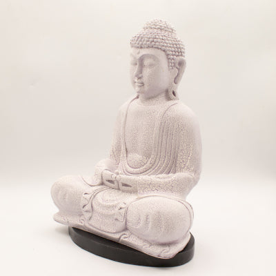 Meditatie Boeddha Lamp Lavender Crackle - Ovale Standaard