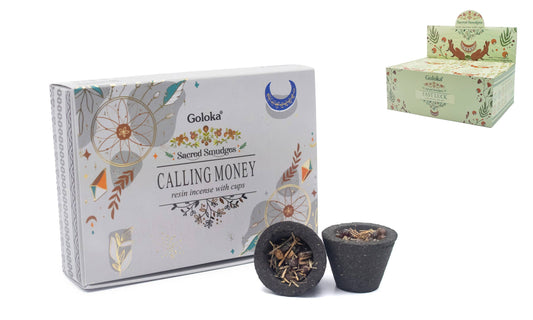 Goloka Calling Money Wierookbekertjes met Hars – Geld & Overvloed Aantrekken