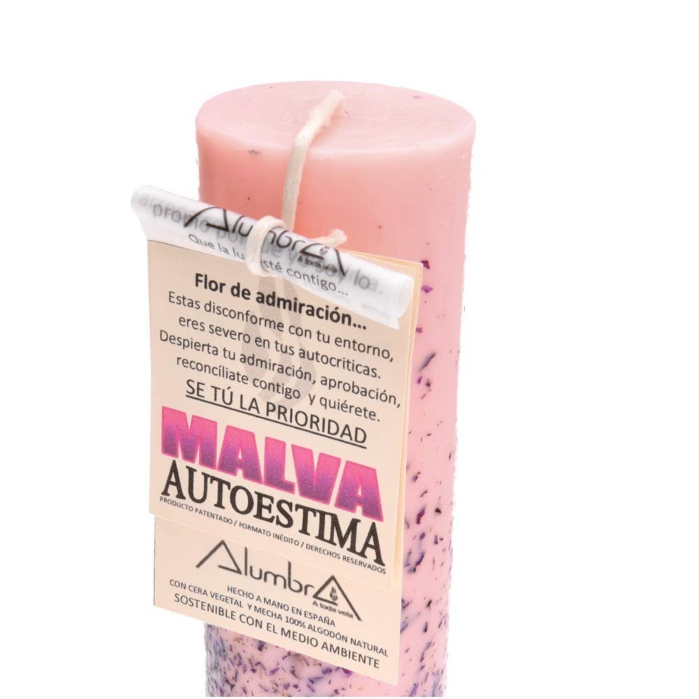 Handgemaakte Malva Kaars — Zelfliefde, Eigenwaarde & Zelfvertrouwen