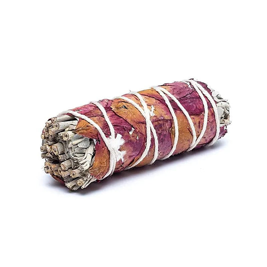 White Sage Smudge with Rose Petals | Set of 2 (S) | Amstercharmed