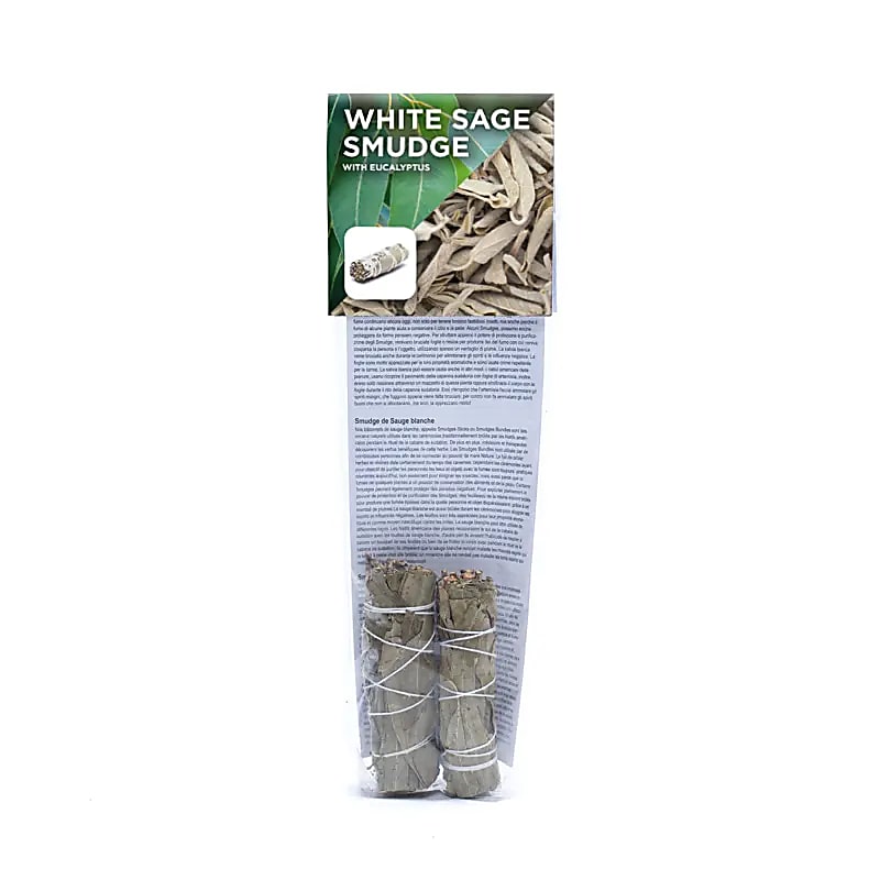 Witte Salie Smudge met Eucalyptus | Set van 2 (S) | Amstercharmed