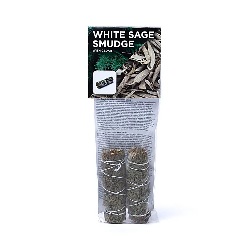 Witte Salie Smudge met Ceder | Set van 2 (S) | Amstercharmed