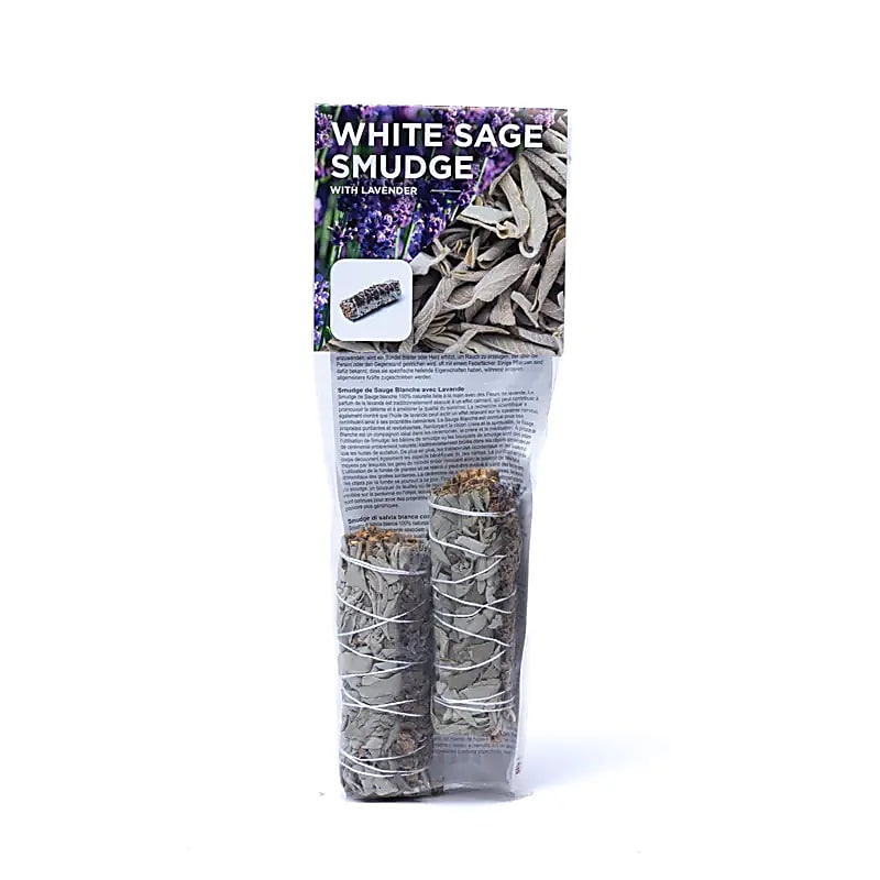 Witte Salie Smudge met Lavendel | Set van 2 (S) | Amstercharmed