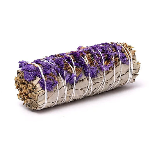 White Sage Smudge with Purple Sinuata | Set of 2 | Amstercharmed