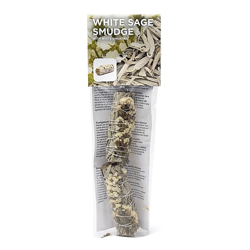 Witte Salie Smudge met Witte Sinuata | Set van 2 | Amstercharmed
