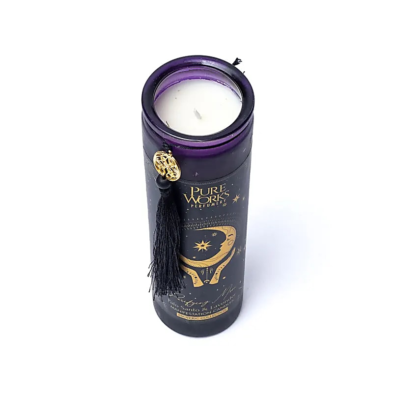 Manifestatiekaars Purifying Moon | Palo Santo & Lavendel | Met Kwast