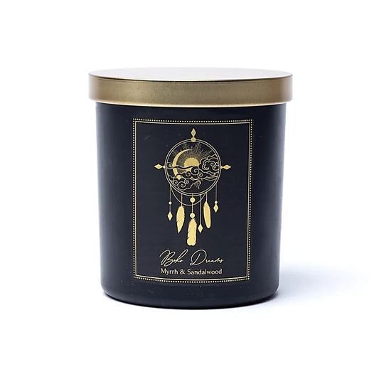 Boho Dreams Manifestation Candle in glass with lid